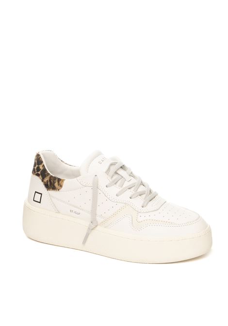 white/leopard step calf sneaker D.A.T.E. | STEP DCALF-WHT/LEOP